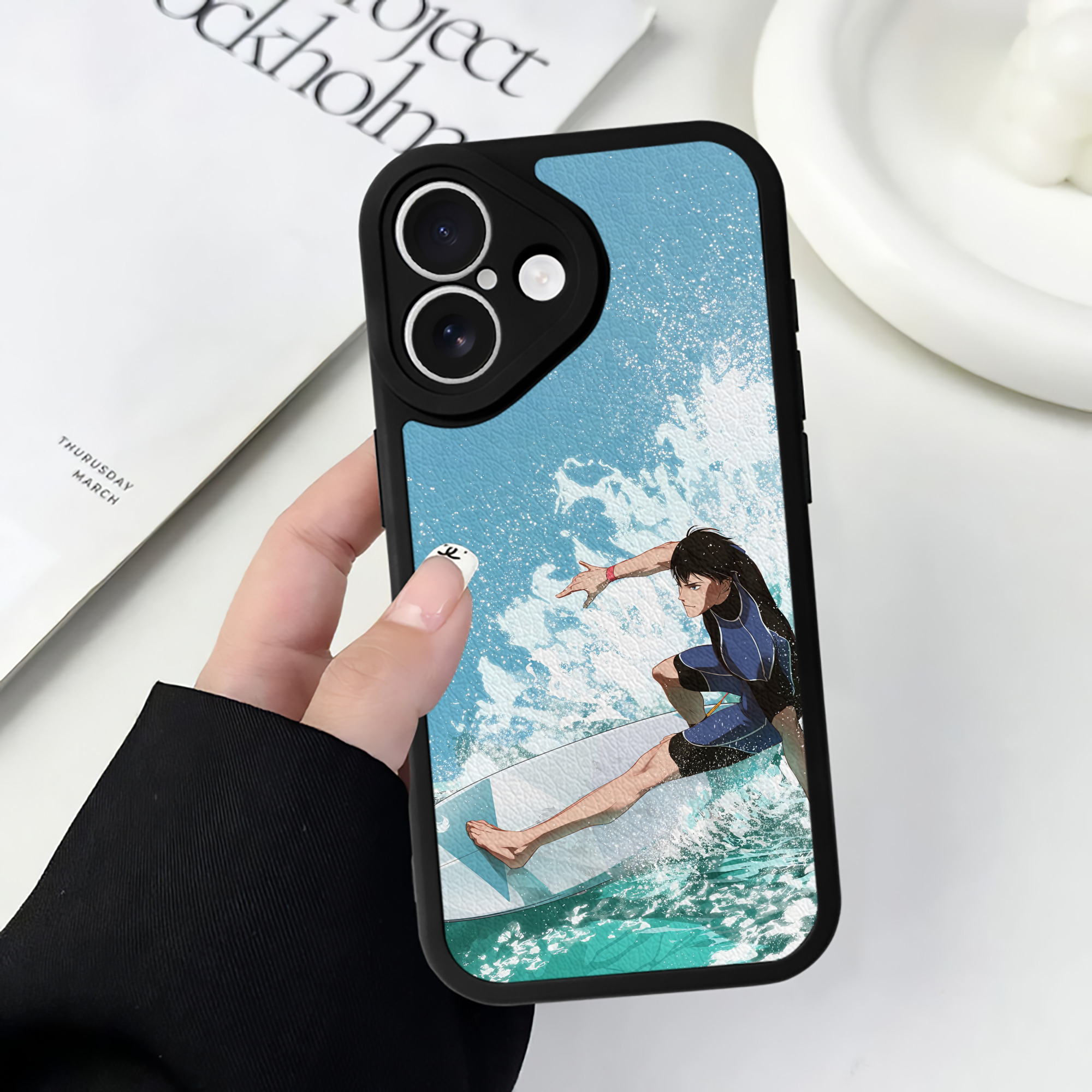 （画像用） ハイキュー!! Haikyu!! 【iPhone 16シリーズ対応】シリコンスマホケース（レザー調） 材質：シリコン